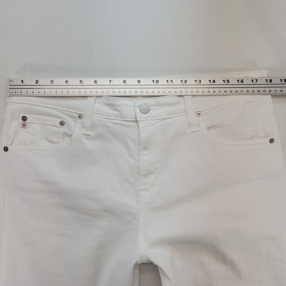 AG Adriano Goldschmied Ex-Boyfriend Jeans Womens 32 White Slouchy Slim Denim - Picture 9 of 12